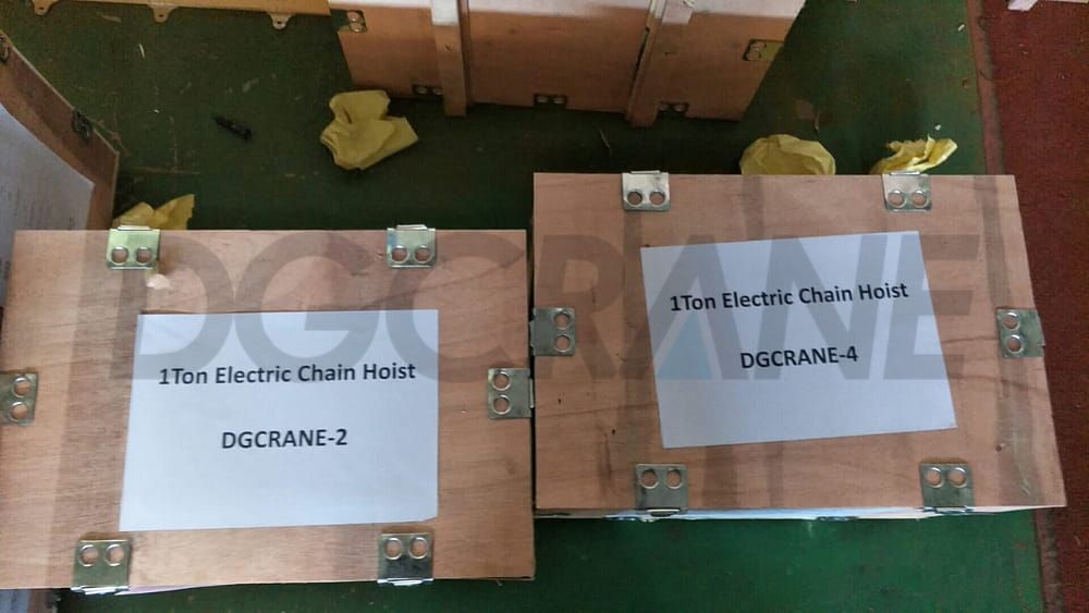 packaging of the chain hoist