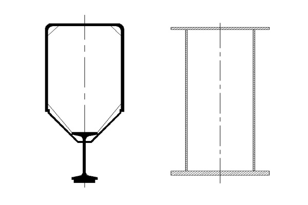 main beam section view