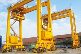 Menu Gantry crane kontainer berban karet