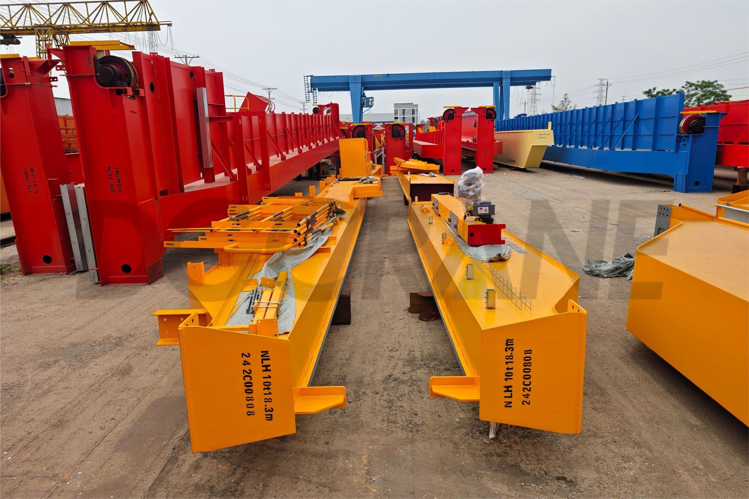 10 ton NLH double girder overhead crane main beam scaled