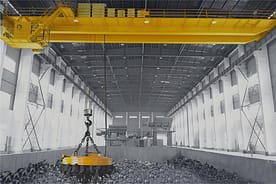 Electromagnetic Overhead Crane with Lifting Magnets