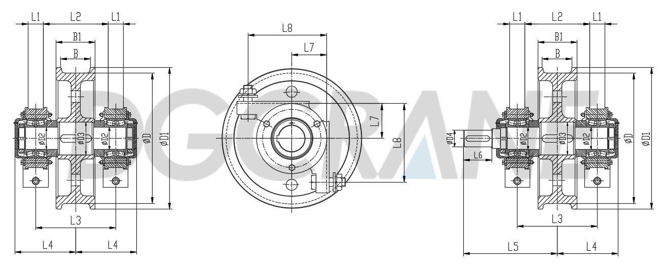 L block crane wheel assembly parameters