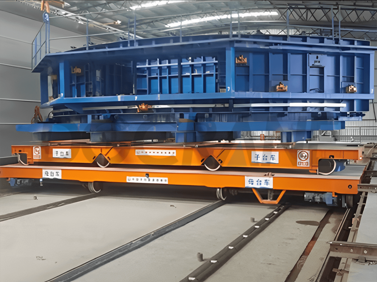 Multi-level track die transfer vogn