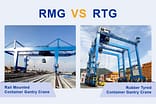 Gru a portale per container su ruote in gomma RMGRail VS RTG: 4 differenze chiave per operazioni di piazzale efficienti