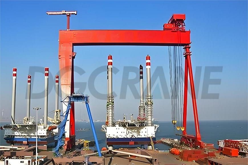 Shipyard gantry cranes