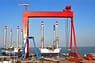 Shipyard gantry cranes