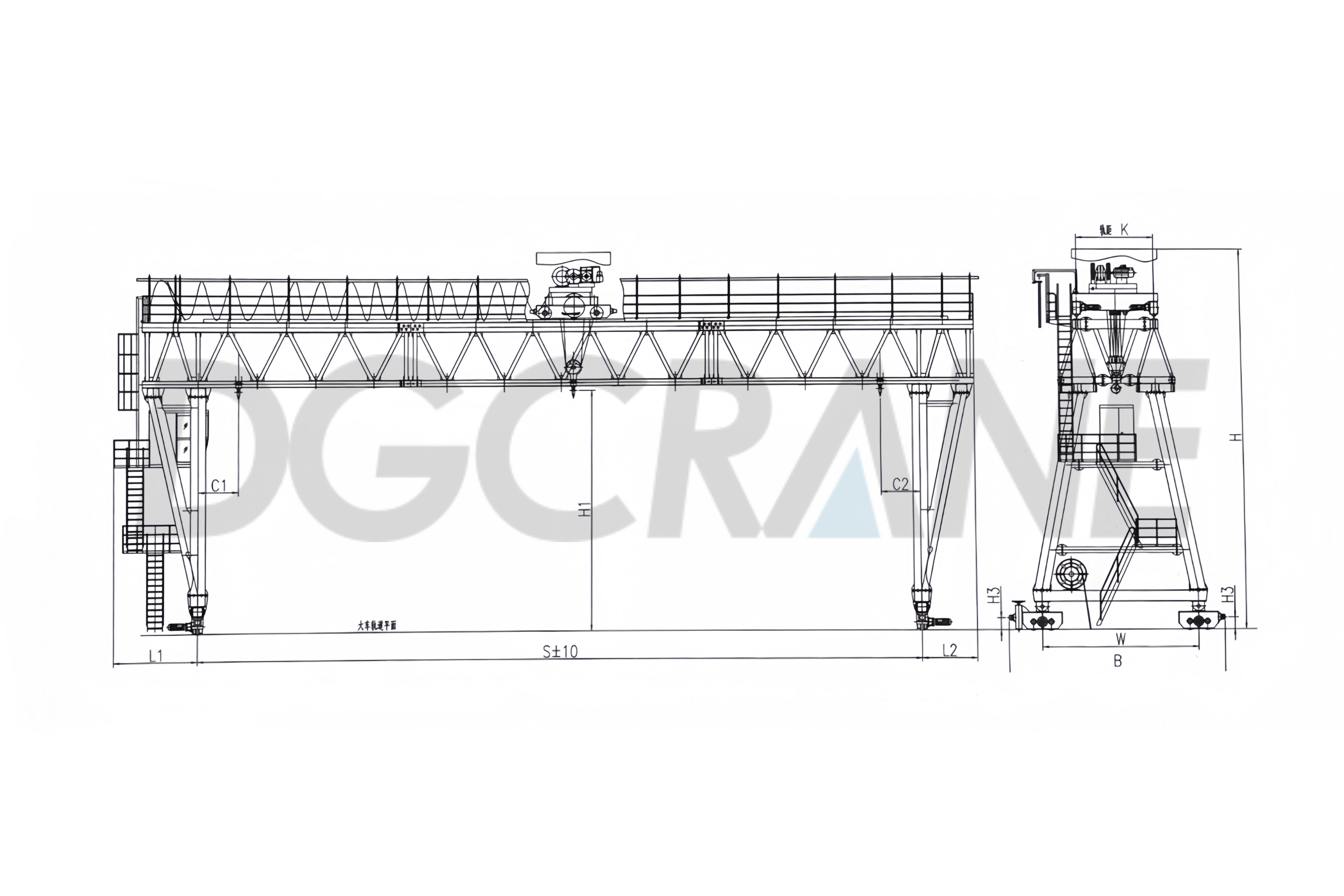 thông số cầu trục dầm đôi giàn