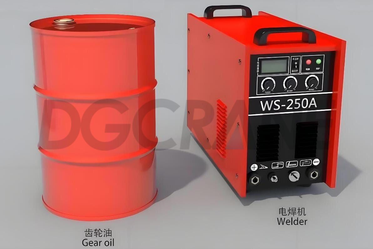 Gear oil and welding machines