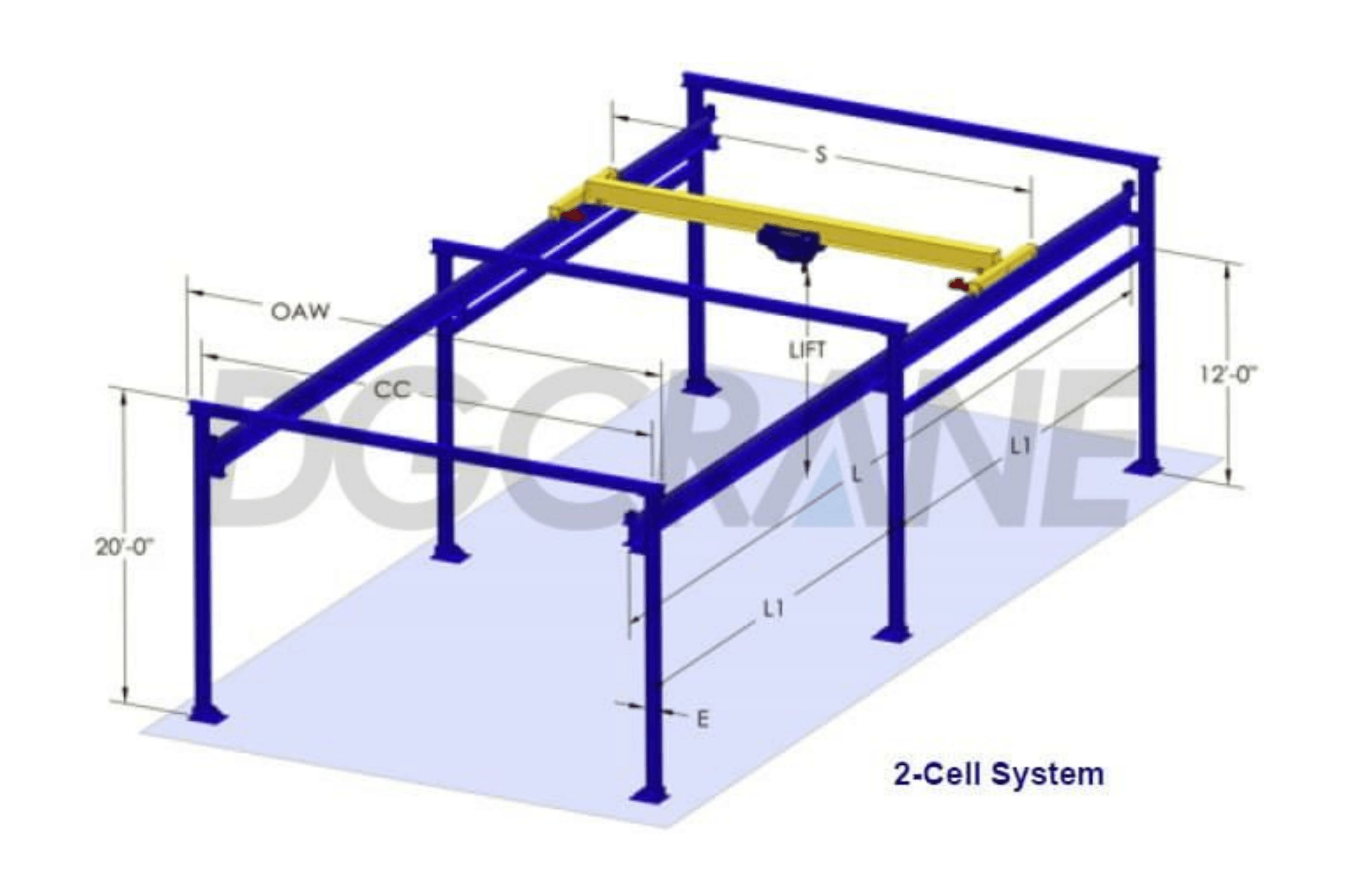 Crane Overhead Girder Tunggal 1 Ton Dijual ke AS dengan tanda air