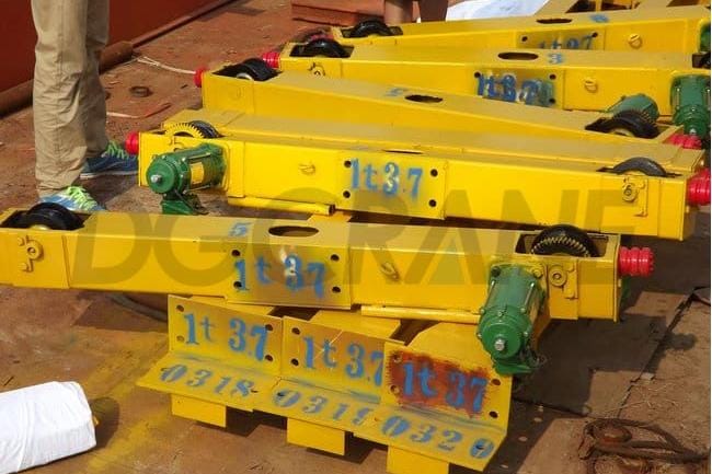 1 toneladang single girder overhead travelling crane na may watermark na buong istraktura ng suporta sa bakal1