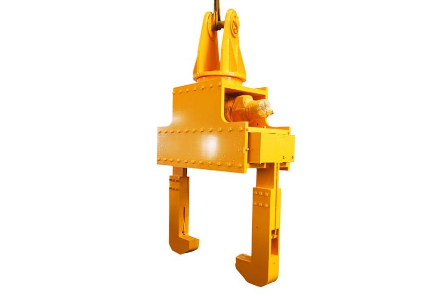 Electric rotating telescopic clamp spreader