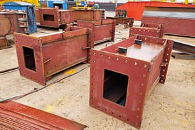 Fabrication of the ganry crane end beam