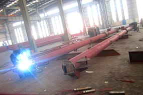 Fabrication of the ganry crane support leg 3