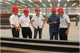 le client visite l'usine et nos produits